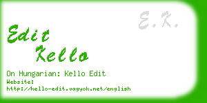 edit kello business card
